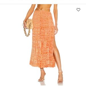CHRISTOPHER ESBER Pleated Knit Tie Skirt